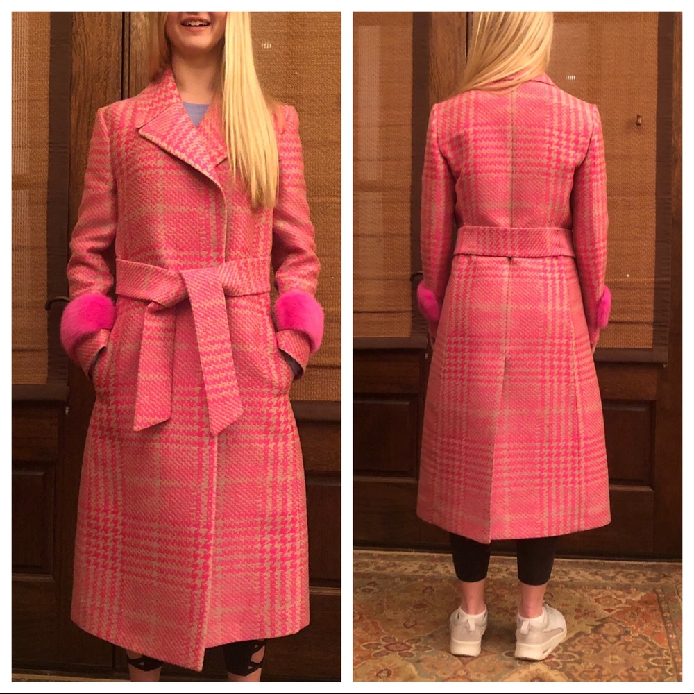 Authentic Fendi Silk/Mink Coat
